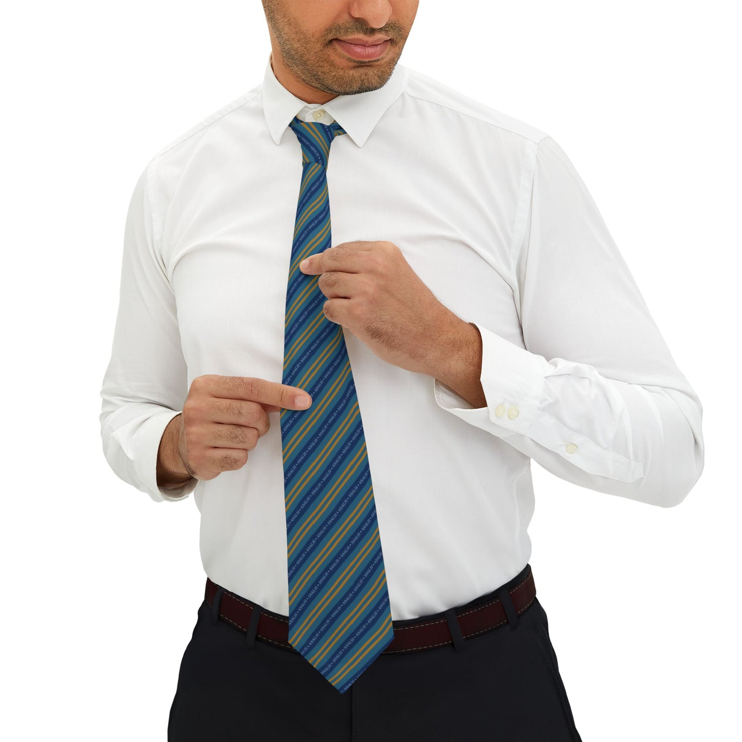 ASALH Navy & Gold Striped Necktie