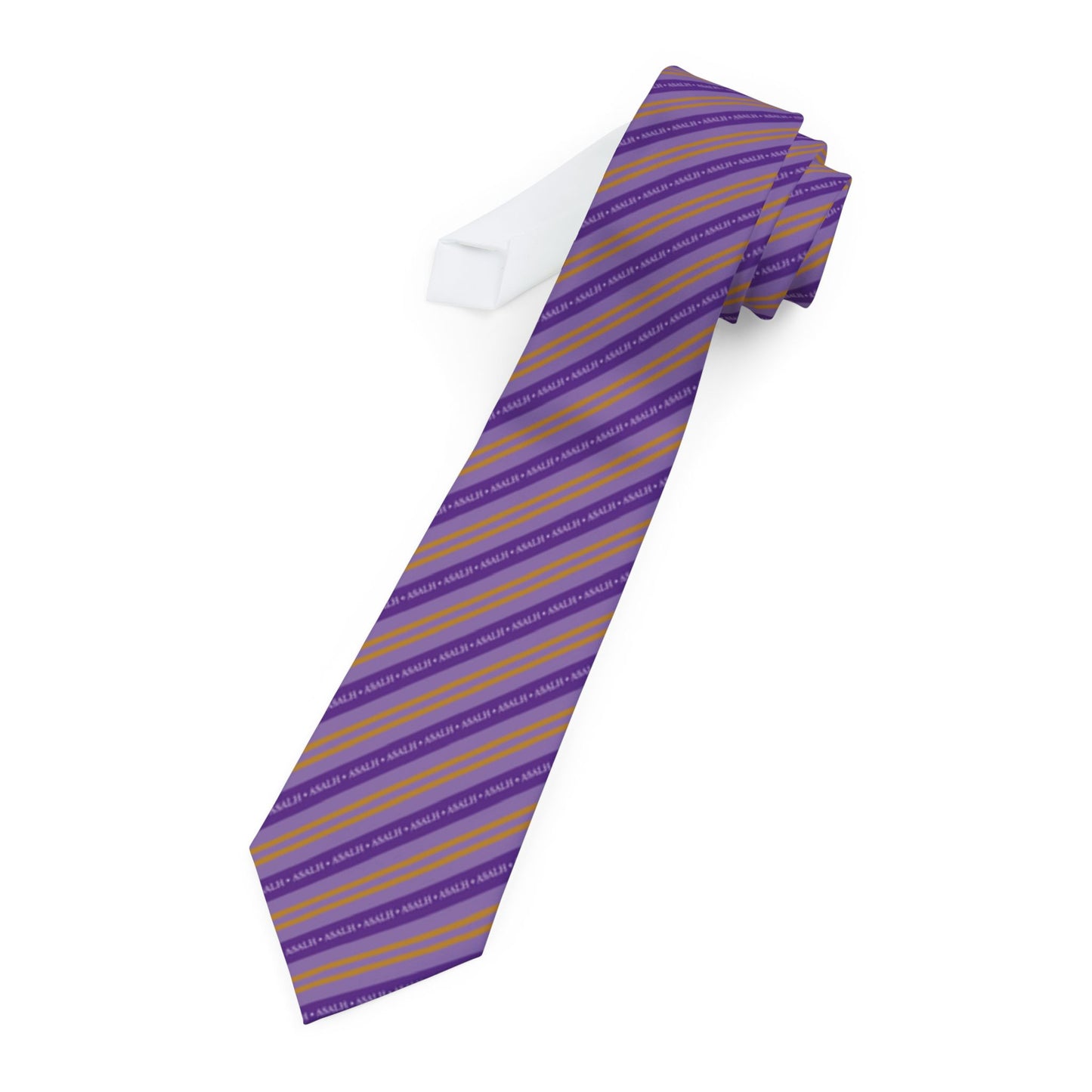 ASALH Purple & Gold Striped Necktie