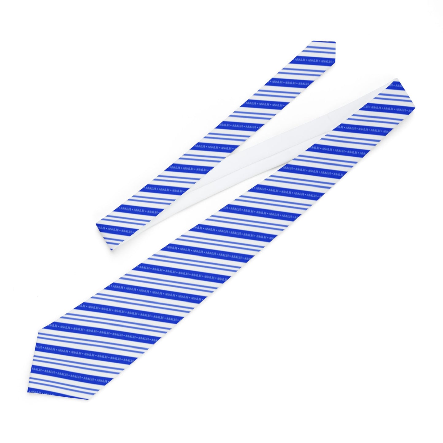 ASALH Blue & White Striped Necktie