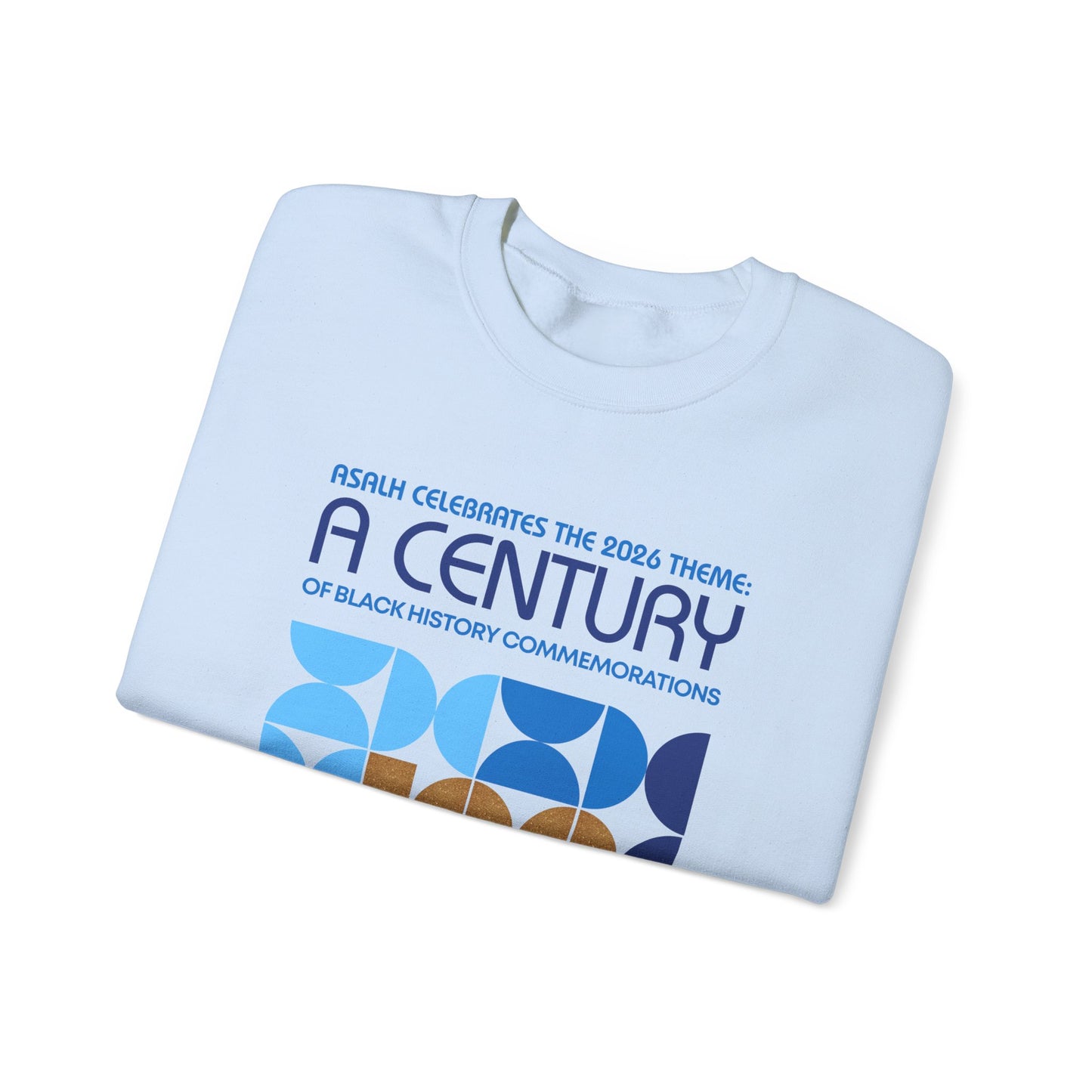 Celebrate A Century of Black History Commemorations Blue Crewneck Sweatshirt