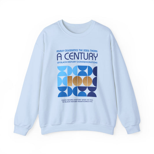 Celebrate A Century of Black History Commemorations Blue Crewneck Sweatshirt