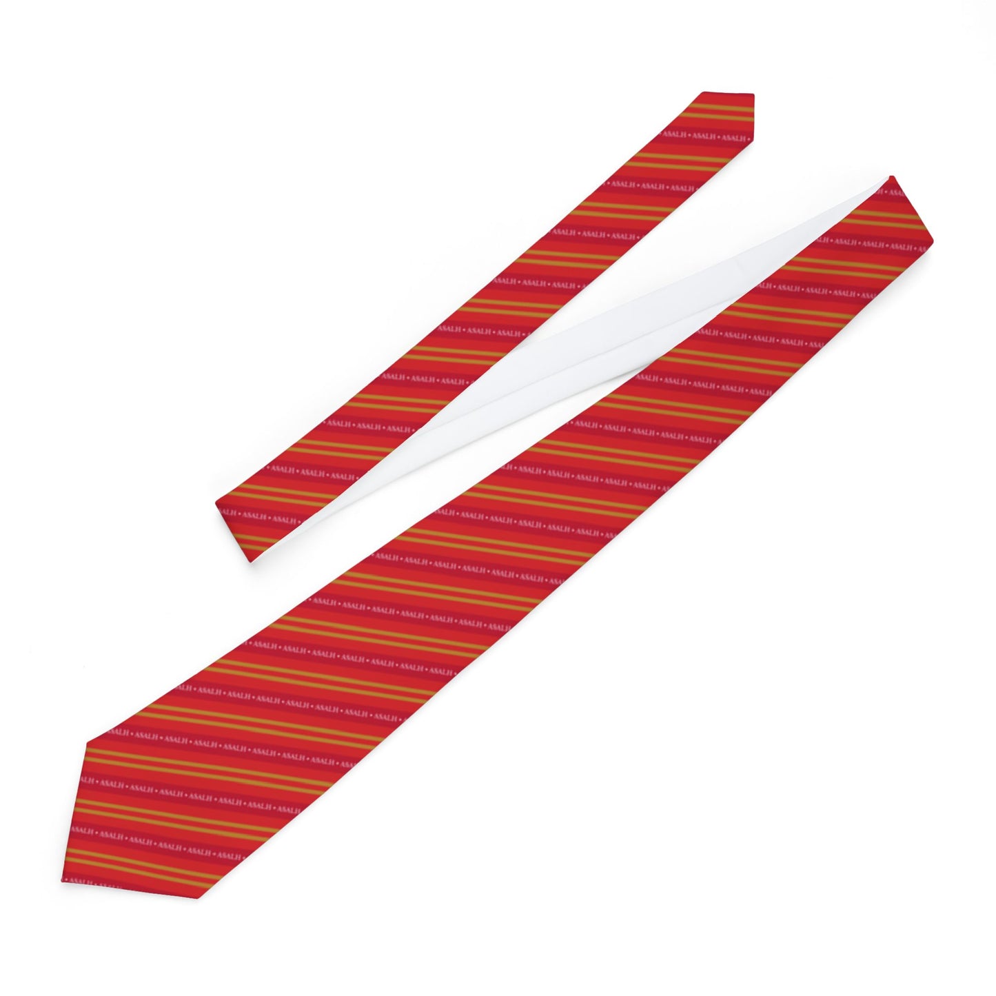 ASALH Red & Gold Striped Necktie