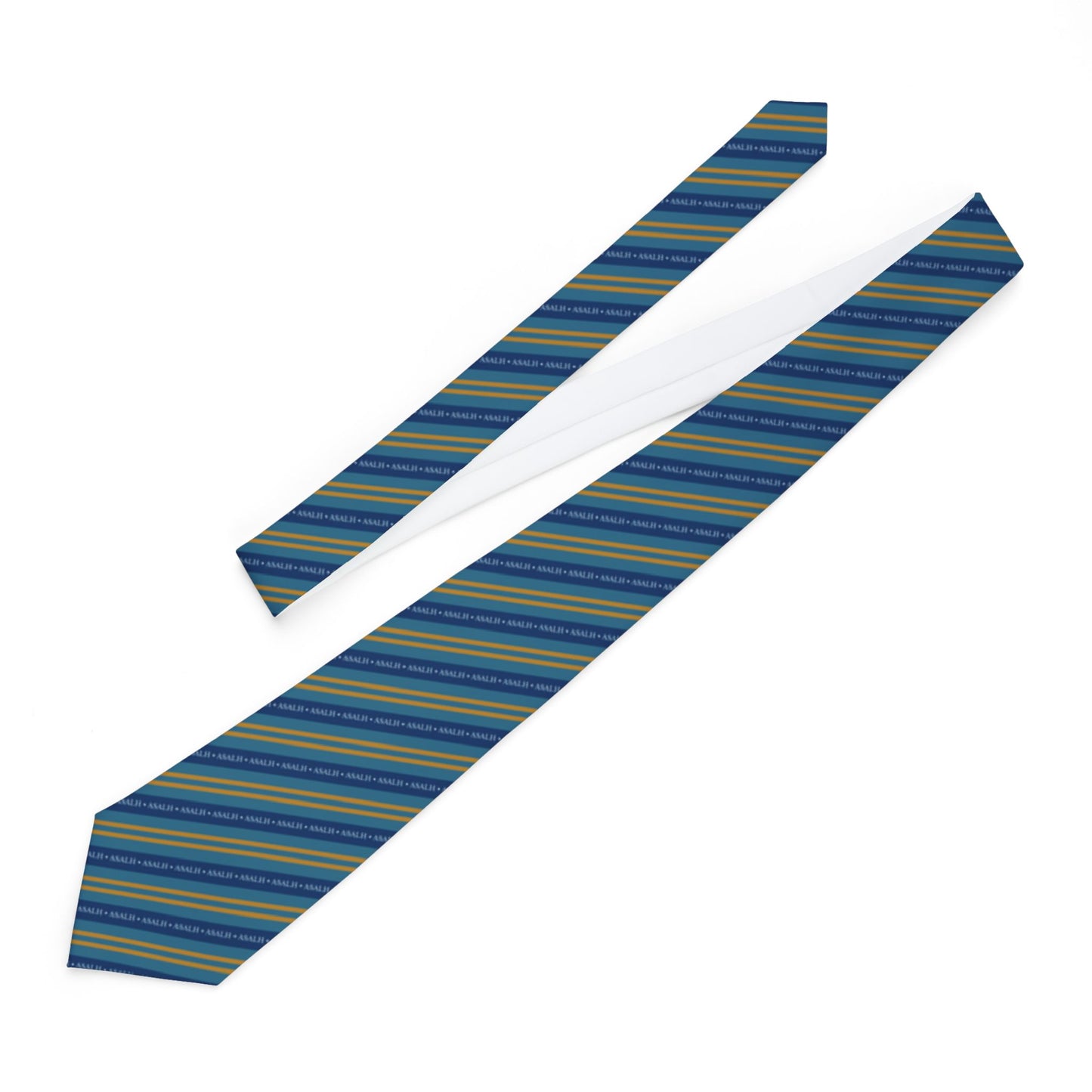 ASALH Navy & Gold Striped Necktie