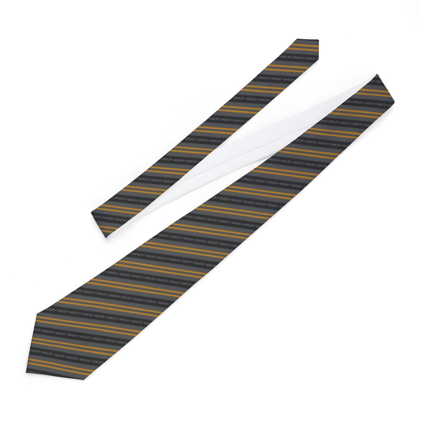 ASALH Black & Gold Striped Necktie