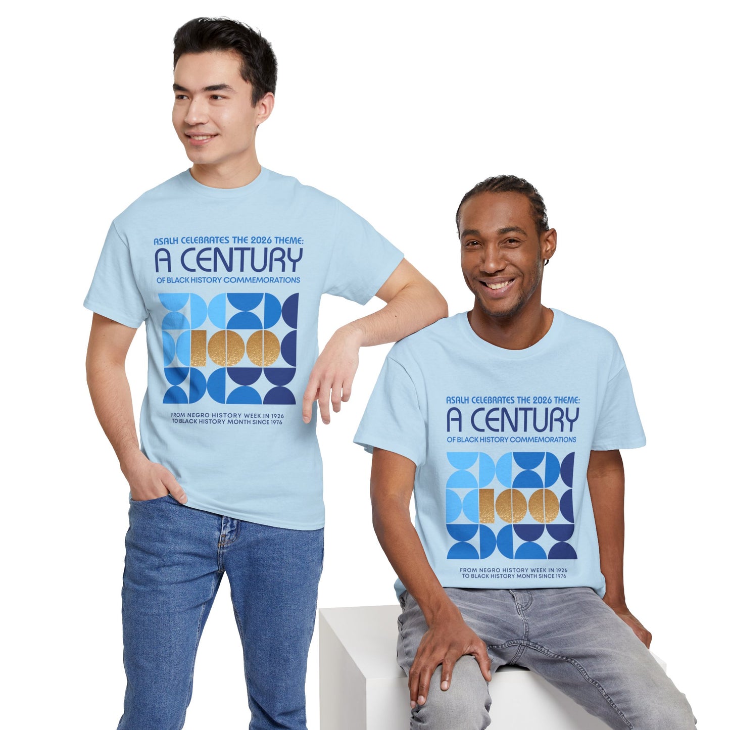 Celebrate A Century of Black History Commemorations Blue Tee