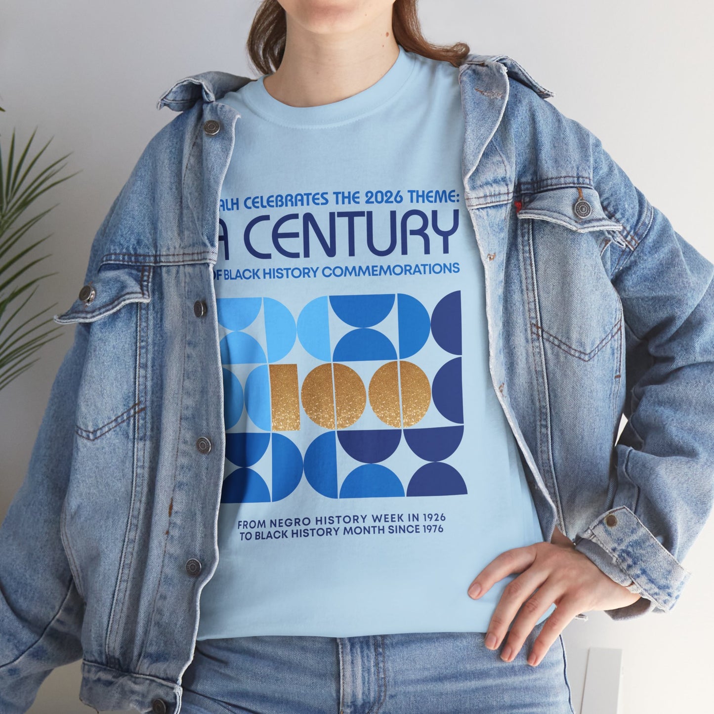 Celebrate A Century of Black History Commemorations Blue Tee