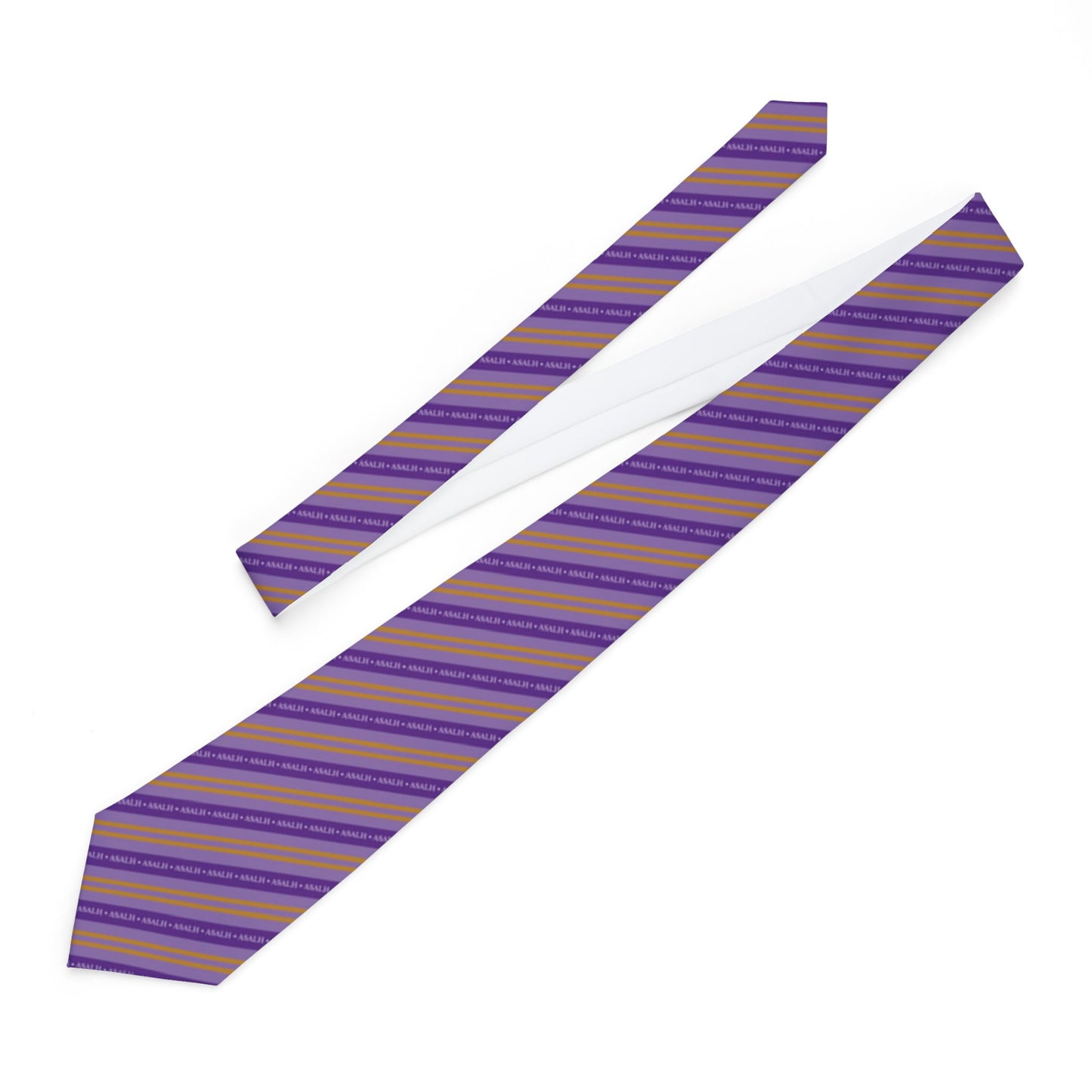 ASALH Purple & Gold Striped Necktie