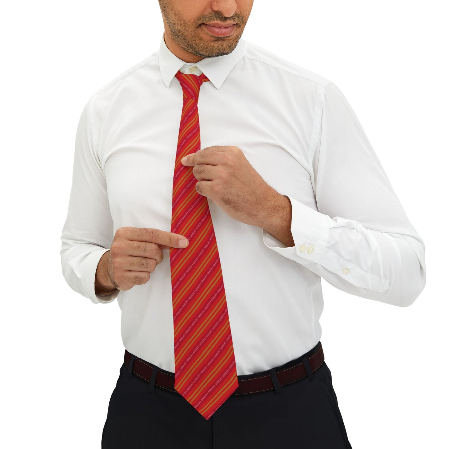 ASALH Red & Gold Striped Necktie
