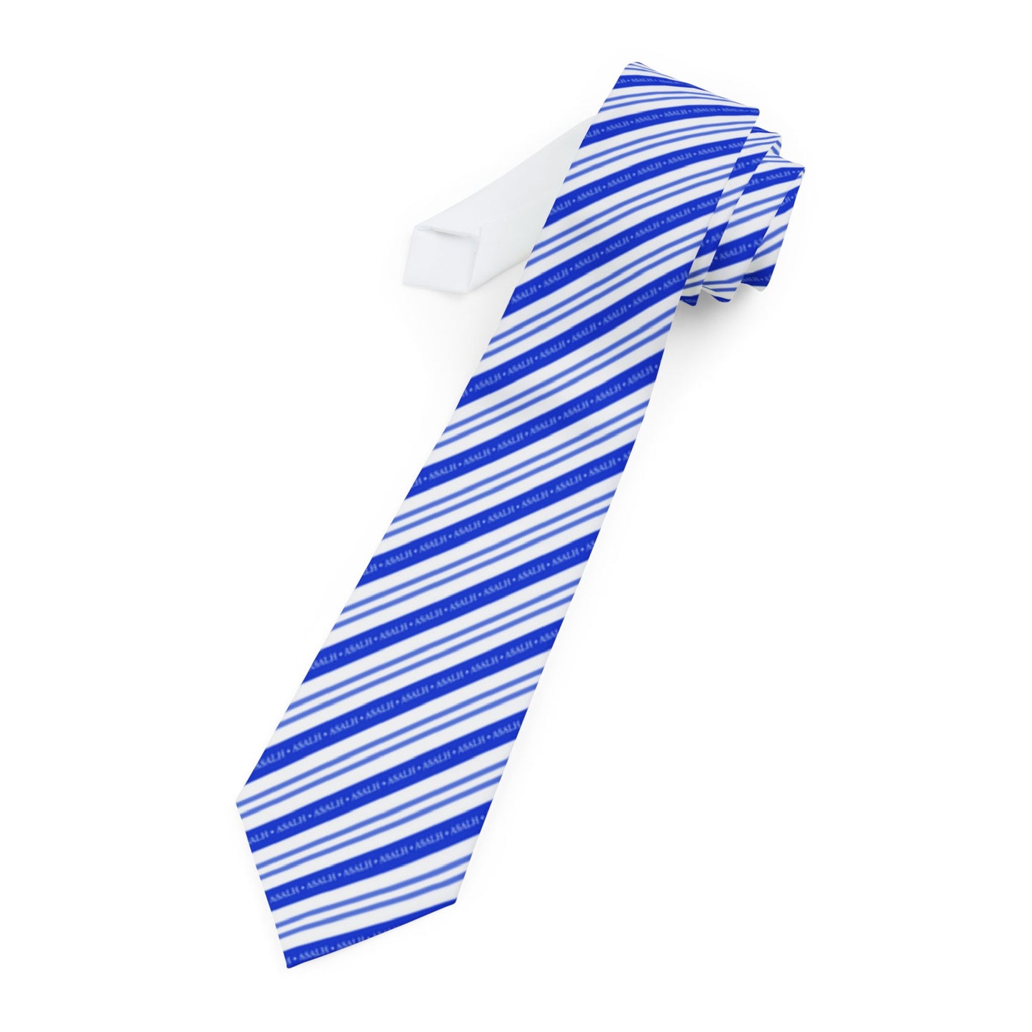 ASALH Blue & White Striped Necktie