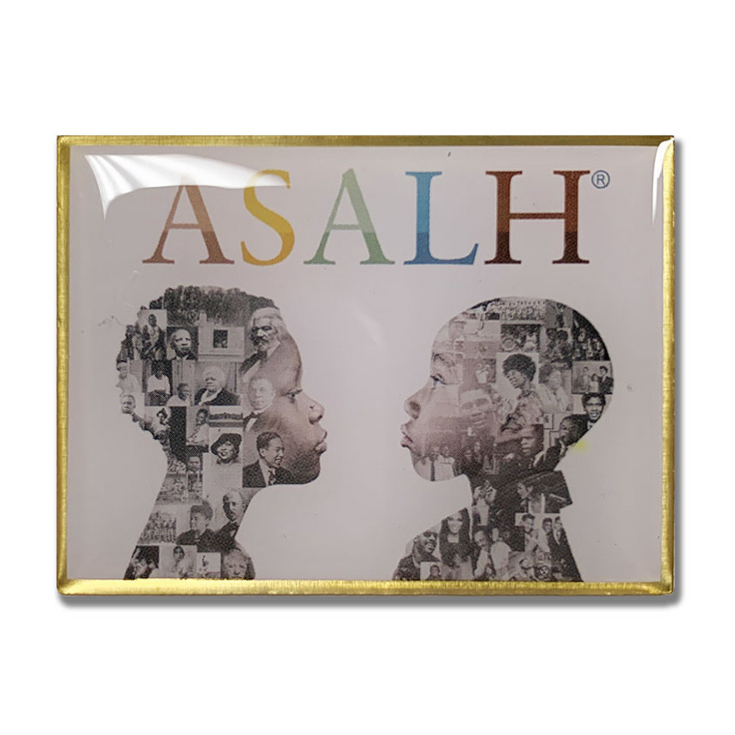 Two Profiles Lapel Pin